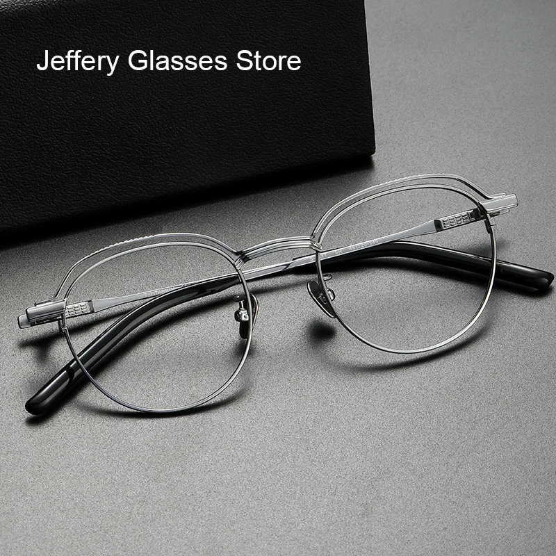 Japanese Style Titanium Glasses Frame Ultra-light Retro Round Blue Light Eyeglasses Men Screwless Prescription Eyewear
Japanese Style Titanium Glasses Frame Ultra-light Retro Round Blue Light Eyeglasses Men Screwless Prescription Eyewear