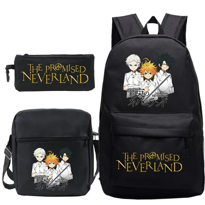 The Promised Neverland Backpack 3 Pcs Set Pencil Case Shoulder Bag Student Book Bag Boys Girls Anime Knapsack Laptop Bag Mochila
The Promised Neverland Backpack 3 Pcs Set Pencil Case Shoulder Bag Student Book Bag Boys Girls Anime Knapsack Laptop Bag Mochila