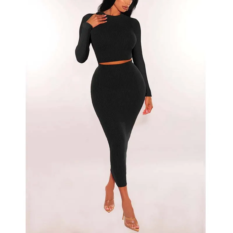 Autumn Two Piece Sets Outfits Ruched 2023 Sexy Winter Party Women Crop Top and Long Skirts Matching Sets Slim Lady Knitting H348
Autumn Two Piece Sets Outfits Ruched 2023 Sexy Winter Party Women Crop Top and Long Skirts Matching Sets Slim Lady Knitting H348