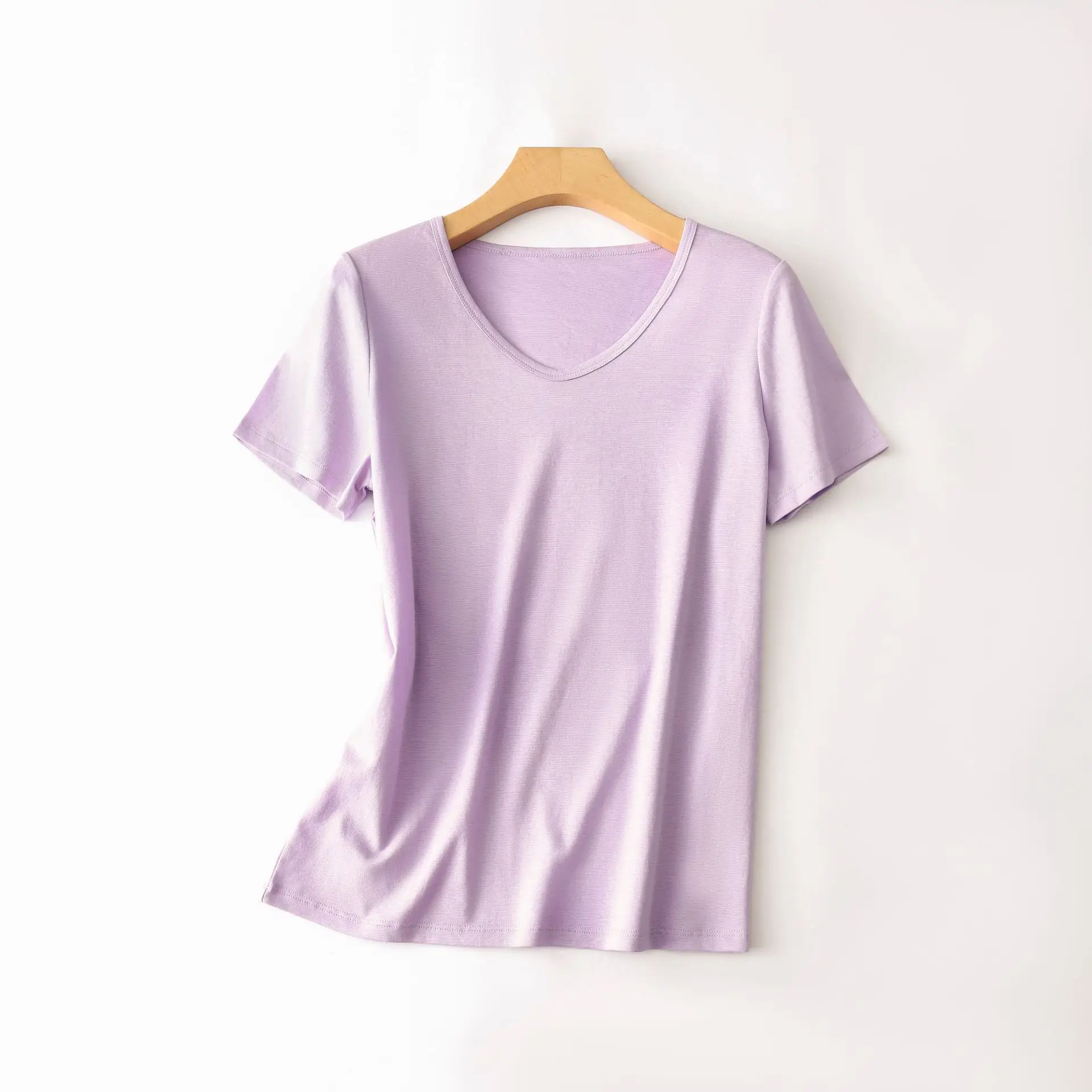 J040 Cool T-shirt V-neck women with solid color base shirt short-sleeved women mercerized cotton top women's T-shirt
J040 Cool T-shirt V-neck women with solid color base shirt short-sleeved women mercerized cotton top women's T-shirt