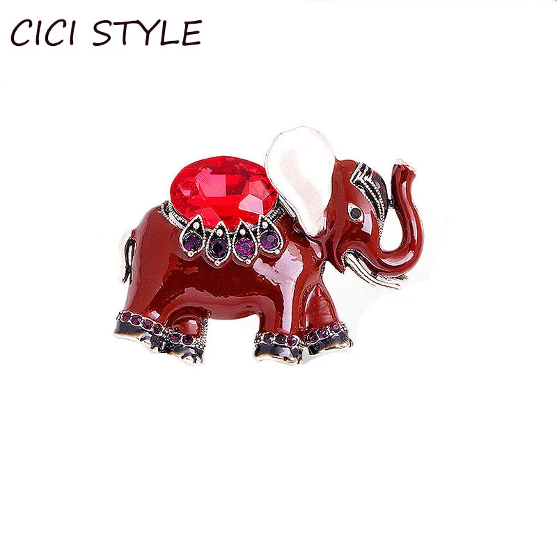 

Lucky Enamel Elephant Brooches for Women Rhinestone Animal Cute Brooch Pin Coat Suit Clothing Accessories Jewelry Gift Wholesale