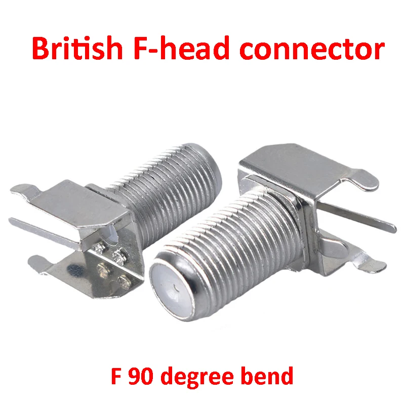 5pcs Inch F-head connector household-to-household 90-degree bent feet digital set-top box with threaded female seat iron shell
5pcs Inch F-head connector household-to-household 90-degree bent feet digital set-top box with threaded female seat iron shell