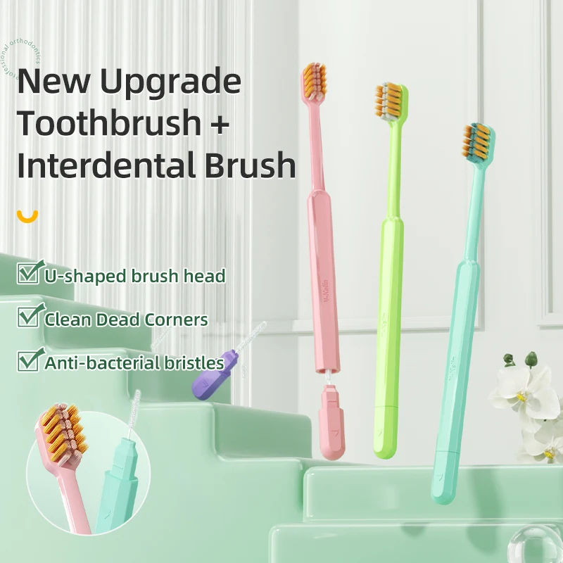 Y-Orthodontic Toothbrush, Specialized for Correcting Teeth, Wearing Braces, Adult Soft Bristled Small Head Oral Care
Y-Orthodontic Toothbrush, Specialized for Correcting Teeth, Wearing Braces, Adult Soft Bristled Small Head Oral Care