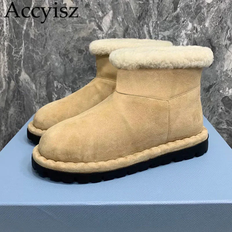Retro Outwear Lady Snow Boots Women Winter Warm Suede Thick Sole Wool Linging Ankle Boots Round Toe British Style Short Botas
Retro Outwear Lady Snow Boots Women Winter Warm Suede Thick Sole Wool Linging Ankle Boots Round Toe British Style Short Botas