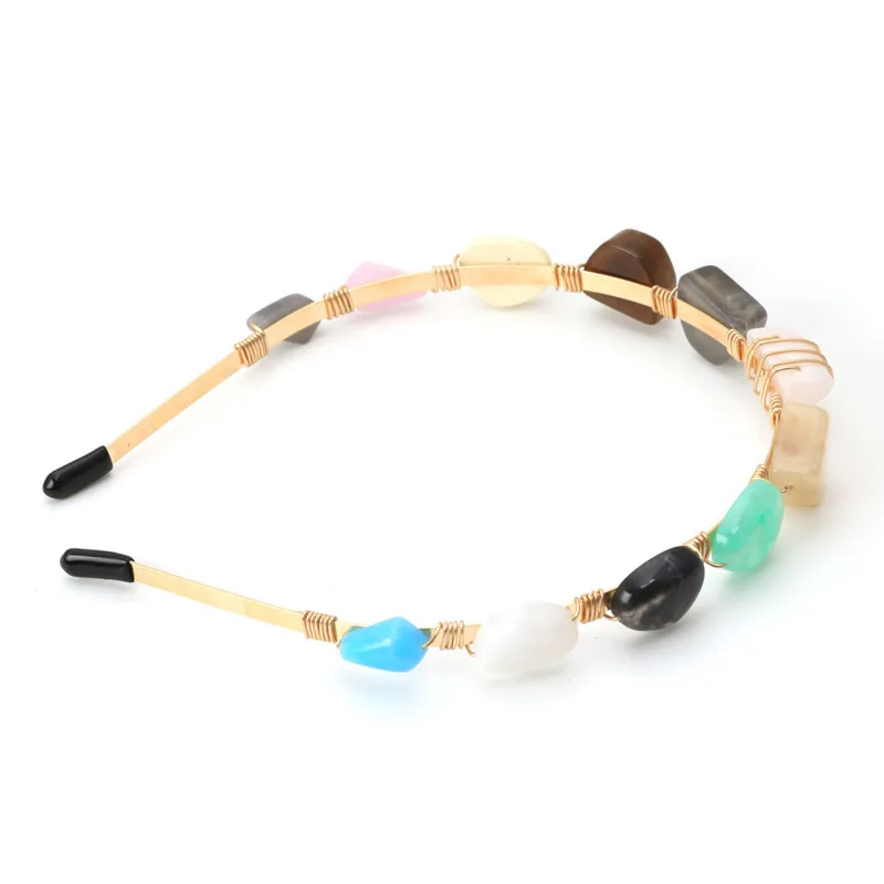 2022 Women's Trendy Candy Color Natural Stone Hair Hoop Girl's Gold Alloy Hair Band Birthday Party Gift Accessories
2022 Women's Trendy Candy Color Natural Stone Hair Hoop Girl's Gold Alloy Hair Band Birthday Party Gift Accessories