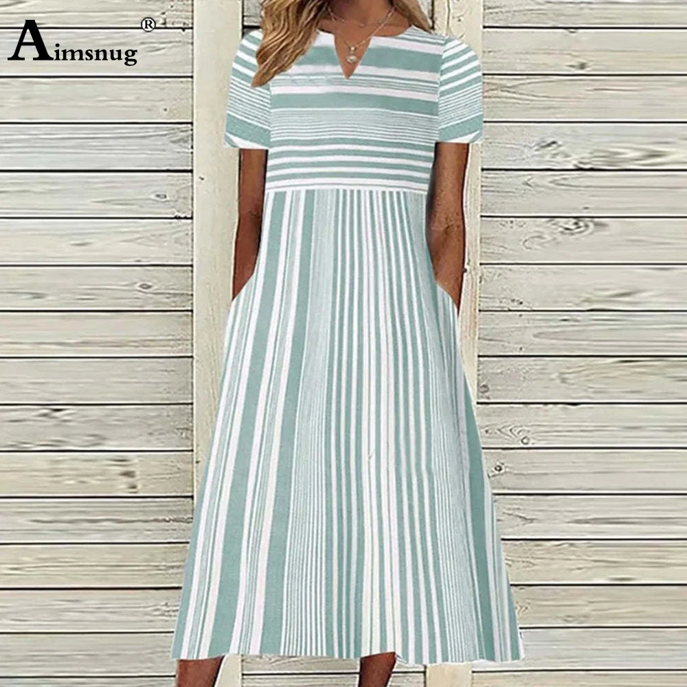 Aimsnug 2023 Summer Bohemian Mid-Calf Dress Plus Size Women Fashion Stripe Print Dresses Female Casual Loose Dress Clothing 3XL
Aimsnug 2023 Summer Bohemian Mid-Calf Dress Plus Size Women Fashion Stripe Print Dresses Female Casual Loose Dress Clothing 3XL