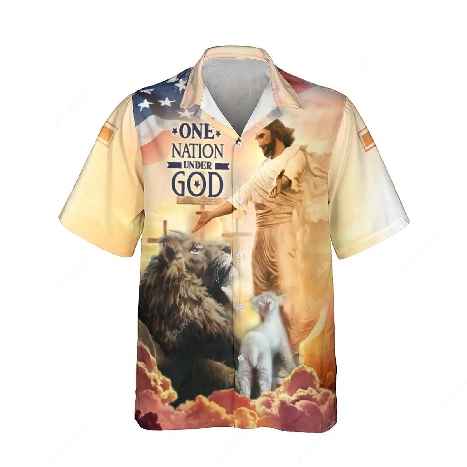 Jumeast 3D Printed Christian Jesus Hawaiian Shirt For Men One Nation Under God United States Beach Women Blouse Vintage Clothing
Jumeast 3D Printed Christian Jesus Hawaiian Shirt For Men One Nation Under God United States Beach Women Blouse Vintage Clothing