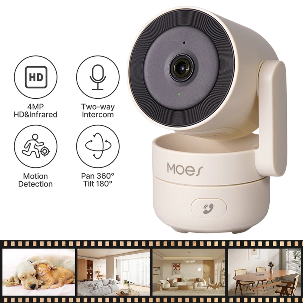 

WiFi Indoor Pan/Tilt Smart Security Camera Motion Detection 4MP HD Panoramic Patrol Monitor Wireless CCTV Home Indoor Monitor