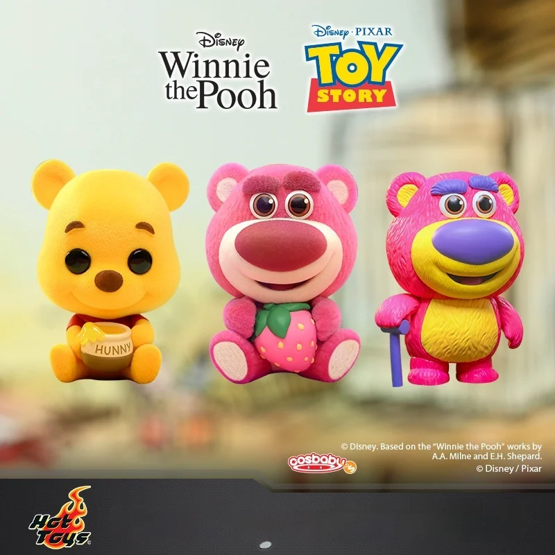 

Hot Toys Lotso Winnie The Pooh Cartoon Cute Action Figures Model Toys Mini Collectible Doll Set Desktop Ornaments Kids Xmas Gift