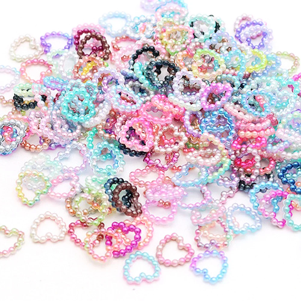 100pcs/Bag 9 Colors Heart Hollow Pearl Nail Charms For Nail Art Decorations 10x11mm Loose Beads Crafts Nail Jewelry
100pcs/Bag 9 Colors Heart Hollow Pearl Nail Charms For Nail Art Decorations 10x11mm Loose Beads Crafts Nail Jewelry