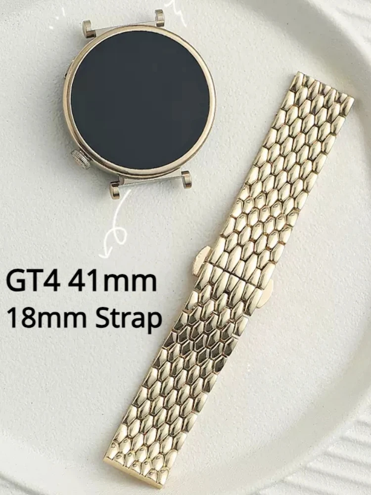 

Zinc Alloy GT4 Strap for Huawei Watch GT4 41mm,GT4 46mm, 18mm /22mm Metal Watchband for Huawei GT 4 Smartwatch Wristband