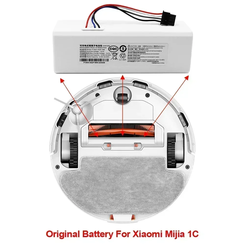 

for Xiaomi Robot Battery 1C P1904-4S1P-MM Mijia Mi Vacuum Cleaner Sweeping Mopping Robot Replacement Battery G1