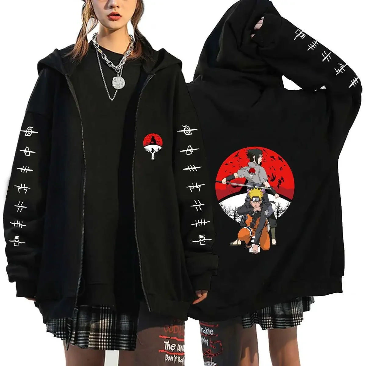 Tide Brand Naruto NARUTO Zipper Printed Sweater Men and Women Casual Loose Hooded Top Cardigan Jacket
Tide Brand Naruto NARUTO Zipper Printed Sweater Men and Women Casual Loose Hooded Top Cardigan Jacket