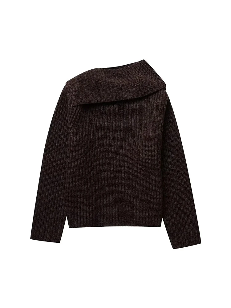 Ladies Fashion Two Collar Asymmetrical 2024 Spring New Knitted Pullover Tops Womens Autumn Loose Elastic Woolen Long Sweaters
Ladies Fashion Two Collar Asymmetrical 2024 Spring New Knitted Pullover Tops Womens Autumn Loose Elastic Woolen Long Sweaters