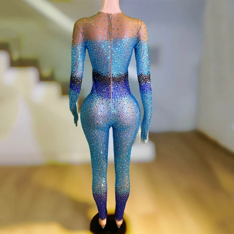 Pop Star Fashion Sparkly Diamonds Skinny Jumpsuit Women Nightclub Prom Party Outfit Singer Stage Wear Birthday party jumpsuit Pop Star Fashion Sparkly Diamonds Skinny Jumpsuit Women Nightclub Prom Party Outfit Singer Stage Wear Birthday party jumpsuit