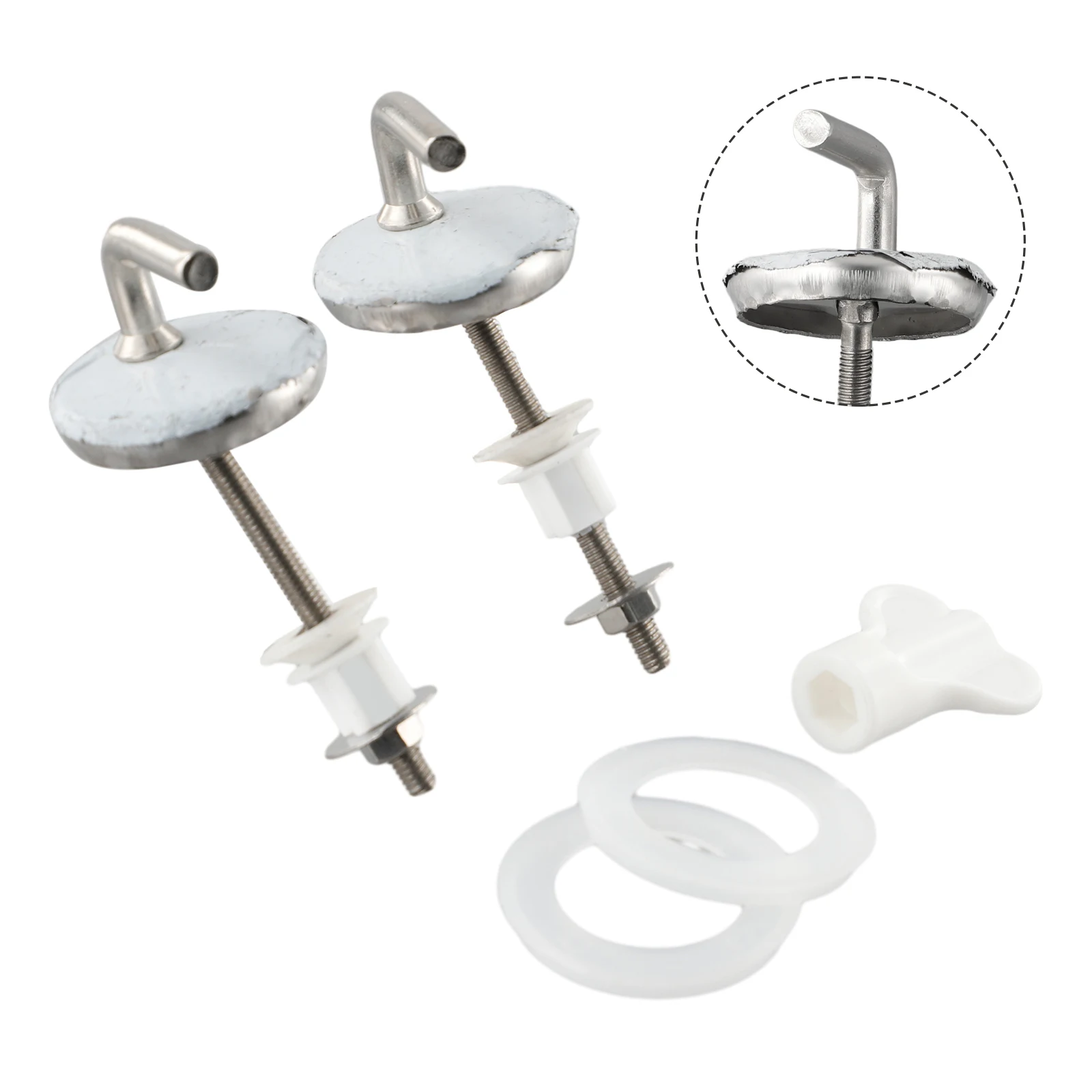 2pcs Toilet Seat Fix Fitting Stainless Steel Back To Wall Replacement Hinges Suitable For Yingtao Toilet Lid Hinges
2pcs Toilet Seat Fix Fitting Stainless Steel Back To Wall Replacement Hinges Suitable For Yingtao Toilet Lid Hinges