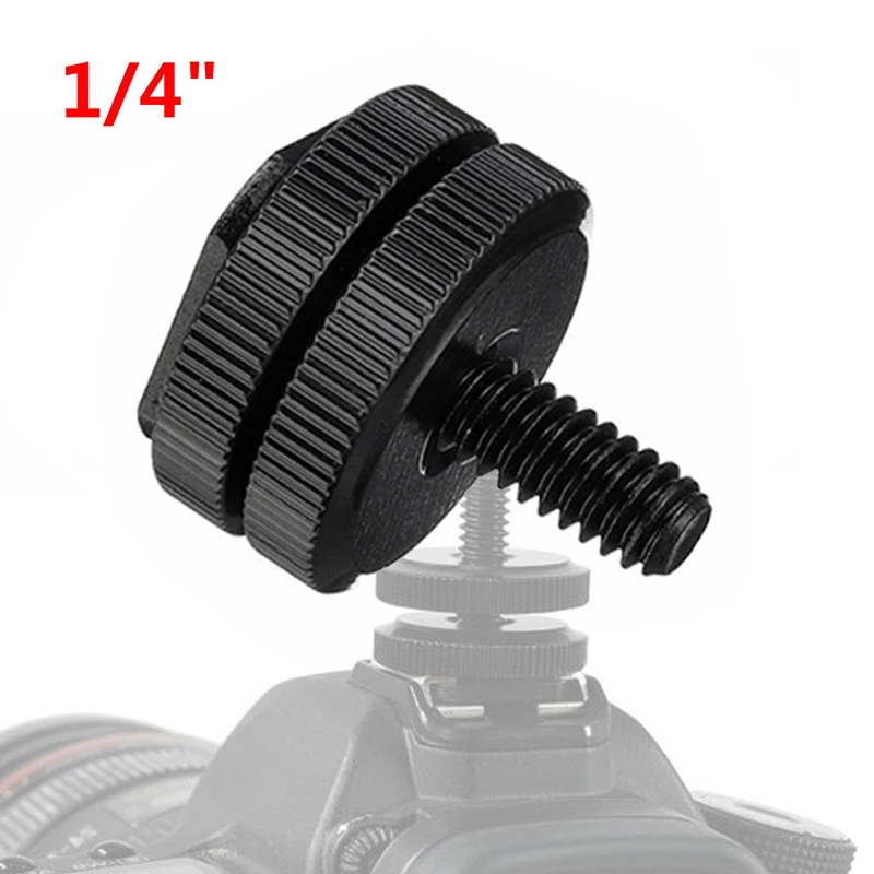Cameras Screw Male 1/4inch Dual Thumb Screw Flash Cold Hot Shoe Camera Adapter Mount For DSLR Tripod Mount Adapter
Cameras Screw Male 1/4inch Dual Thumb Screw Flash Cold Hot Shoe Camera Adapter Mount For DSLR Tripod Mount Adapter