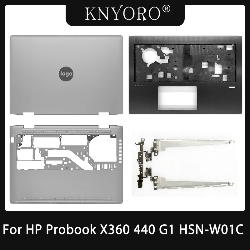

New For HP Probook X360 440 G1 Laptop LCD Back Cover Rear Lid Hinges Palmrest Upper Top Case Housing Shell Cover L28408-001