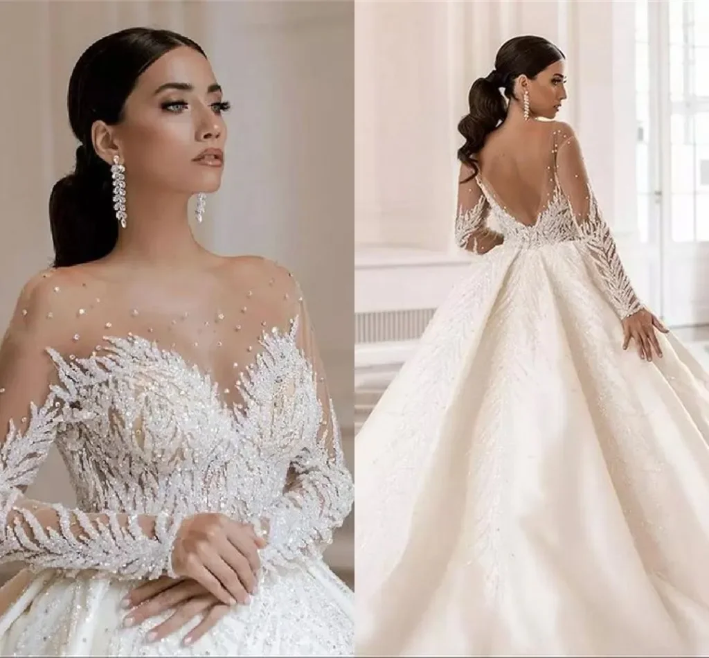 Luxury Arabic Dubai Beads Crystals Ball Gown Wedding Dresses 2024 Vestido De Noiva Soft Tulle Long Sleeve Wedding Bridal Gowns
Luxury Arabic Dubai Beads Crystals Ball Gown Wedding Dresses 2024 Vestido De Noiva Soft Tulle Long Sleeve Wedding Bridal Gowns