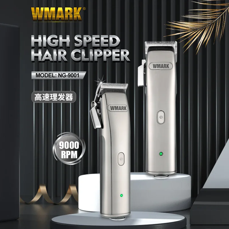 

WMARK NG-9001 Professional 9000RPM Magnetic Motor Hair Clipper DLC Fade Blade 4400mAh Barber Cordless Haircut Machine for Man