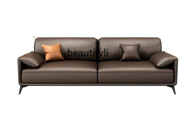 

Офисный диван, Простой Современный итальянский кожаный офисный диваны, приемный кофейный столик, Набор комбинированных диванов