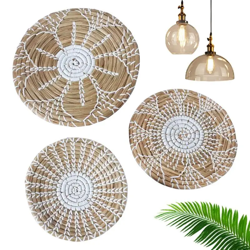 Basket Wall Decor Set 3pcs Hangable Round Seagrass Woven Wall Decor Flat Basket Handmade Rustic Basket Wall Decor For Christmas
Basket Wall Decor Set 3pcs Hangable Round Seagrass Woven Wall Decor Flat Basket Handmade Rustic Basket Wall Decor For Christmas