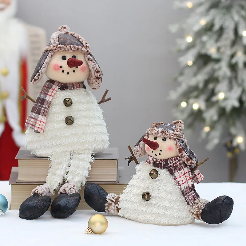 Christmas Sitting Cloth Art Snowman Pointed Hat Top Hat Leg Retro Decoration Ornament New Year festival free children's gift
Christmas Sitting Cloth Art Snowman Pointed Hat Top Hat Leg Retro Decoration Ornament New Year festival free children's gift