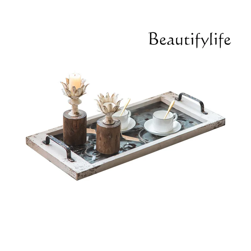 American Country Vintage Tray Glass Iron Tray Solid Wood Creative Bed & Breakfast Furniture Old Tea Tray
American Country Vintage Tray Glass Iron Tray Solid Wood Creative Bed & Breakfast Furniture Old Tea Tray