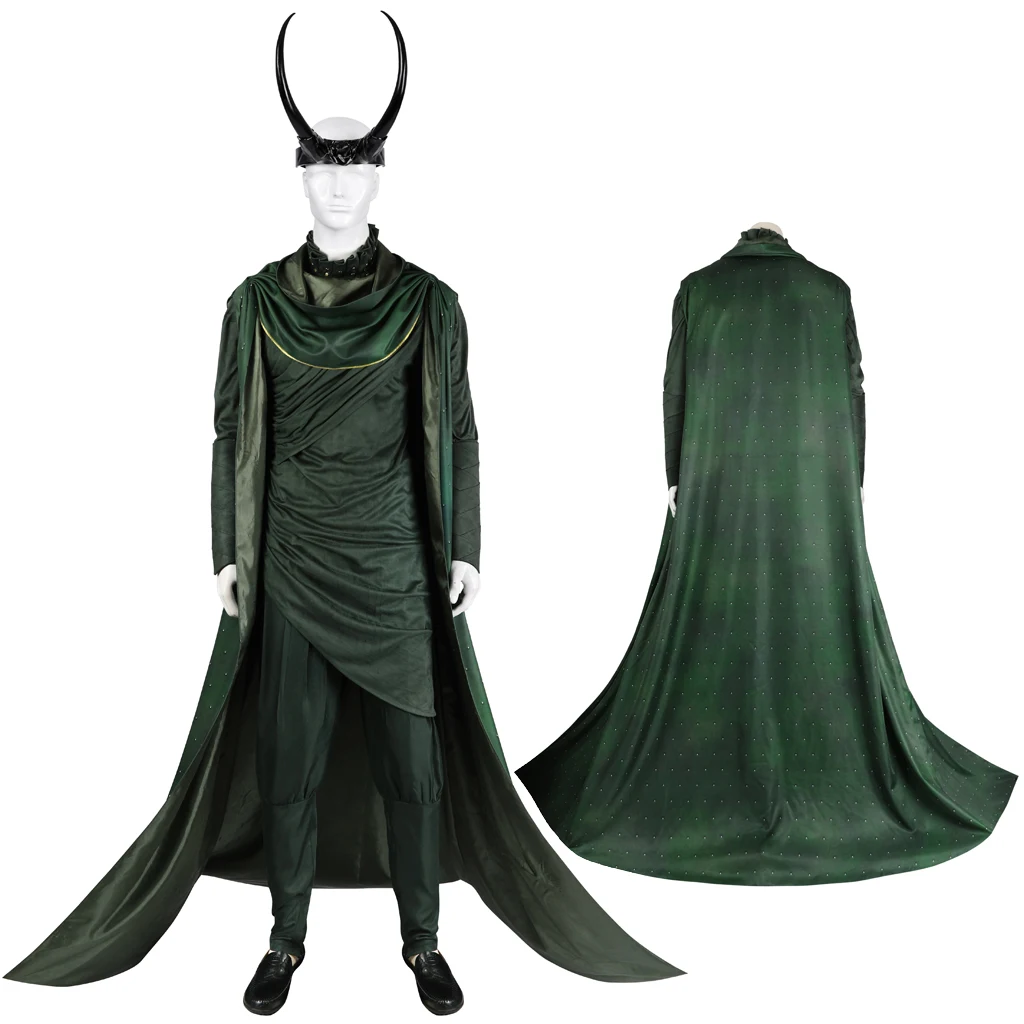 Loki Cosplay 2 Green Cloak Shirt Pants Shoes Suits 2023 TV Super Villain Disguise Costume Men Halloween Party Roleplay Outfits
Loki Cosplay 2 Green Cloak Shirt Pants Shoes Suits 2023 TV Super Villain Disguise Costume Men Halloween Party Roleplay Outfits