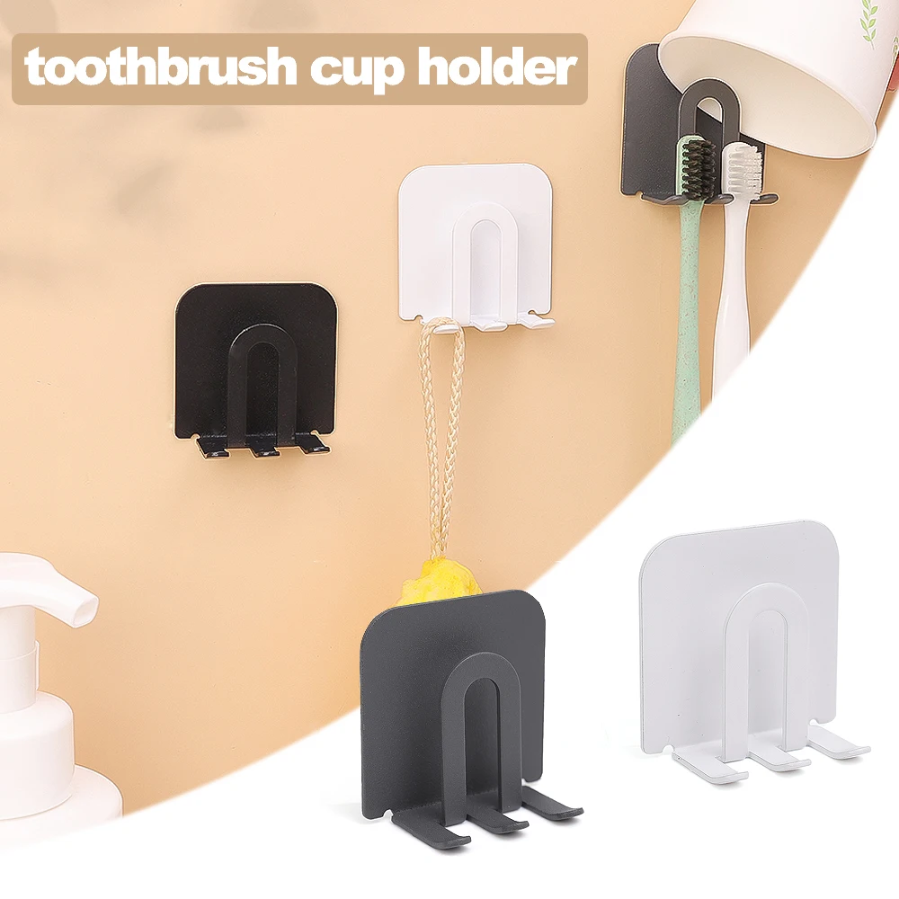 1PC Toothbrush Cup Holder Thickened Carbon Steel No Drilling Free Glue Hook Home Kitchen Bathroom Items Storage & Accessories
1PC Toothbrush Cup Holder Thickened Carbon Steel No Drilling Free Glue Hook Home Kitchen Bathroom Items Storage & Accessories