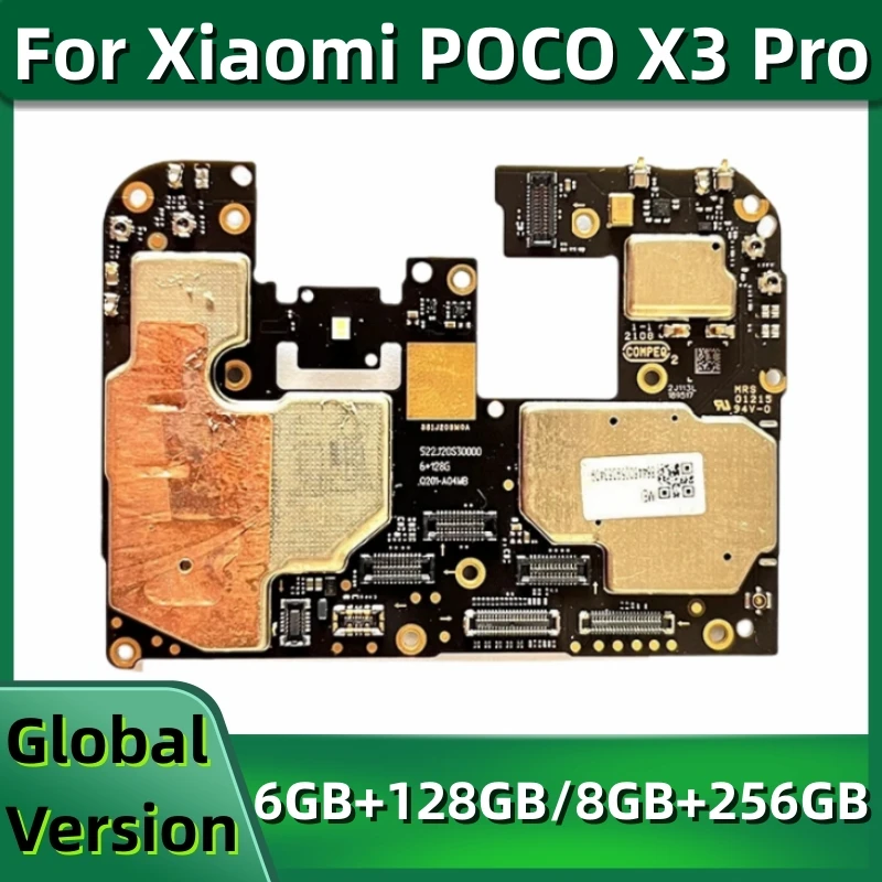 

Motherboard for Xiaomi Poco X3 Pro, Original Unlocked Mainboard, 128GB, 256GB, Logic Board, Snapdragon 860 Processor