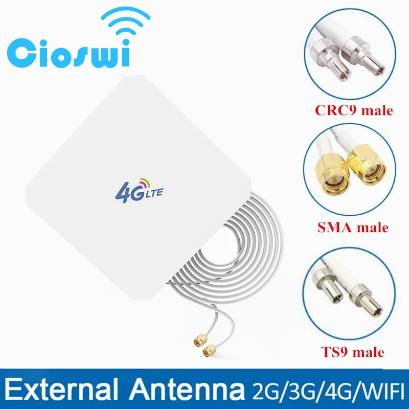 

Hi-Gain 3G 4G LTE Outdoor MIMO External Wifi Antenna 5dBi Directional Wide Band SMA TS9 CRC9 3 Meter RG174 Antenna for Router