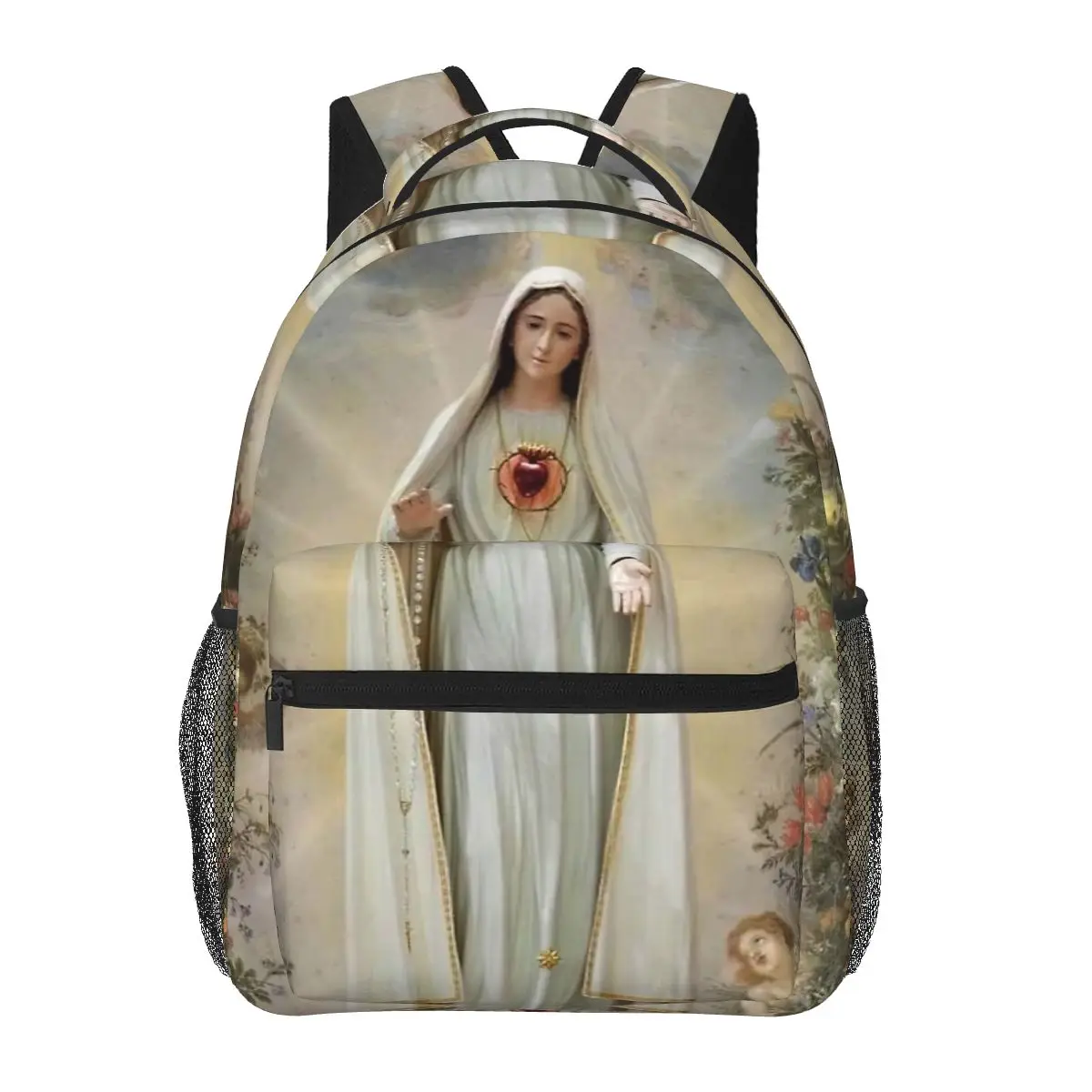 

Рюкзак с изображением девы Марии и Непорочного Сердца Марии для девочек и мальчиков, дорожные рюкзаки, рюкзаки для подростков, школьные сумки