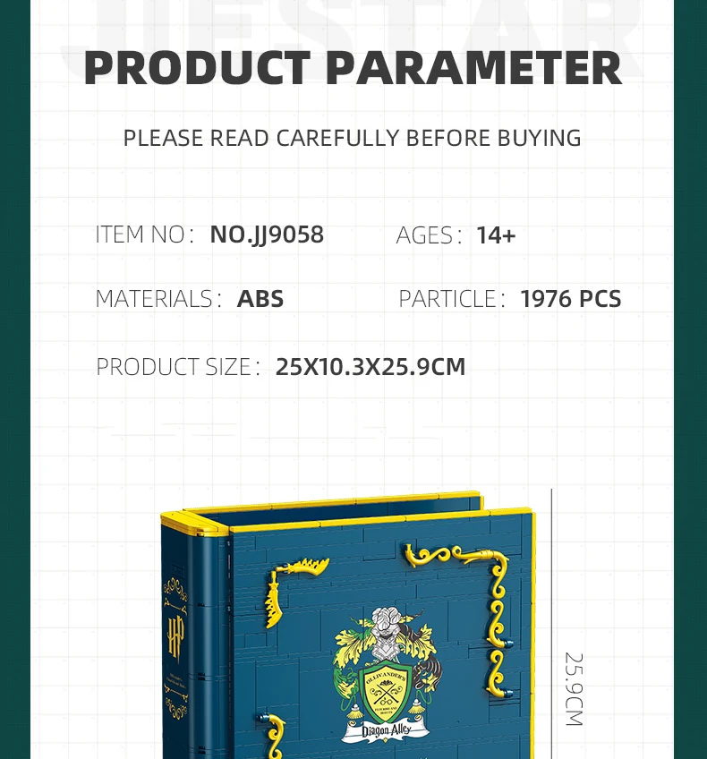 1976PCS Diagon Alley Book Building Blocks Classic Movie Scene Magic Bookstore Model Bricks Desktop Decoration Kids DIY Toys Gift 1976PCS Diagon Alley Book Building Blocks Classic Movie Scene Magic Bookstore Model Bricks Desktop Decoration Kids DIY Toys Gift