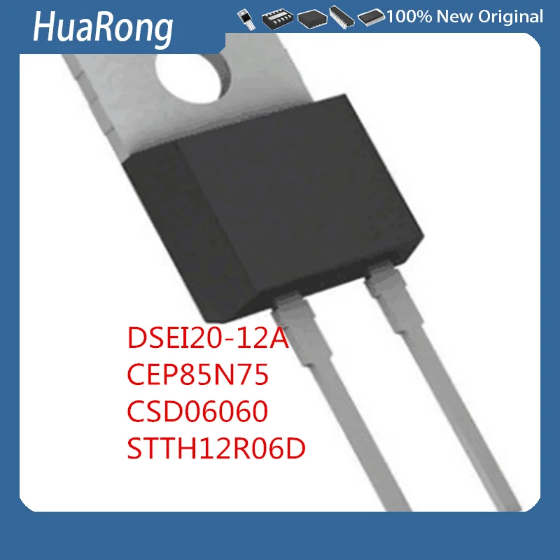 10Pcs/Lot DSEI20-12A 1200V 20A CEP85N75 75V 85A CSD06060 600V 6A STTH12R06D 12A600V TO-220-2
10Pcs/Lot DSEI20-12A 1200V 20A CEP85N75 75V 85A CSD06060 600V 6A STTH12R06D 12A600V TO-220-2