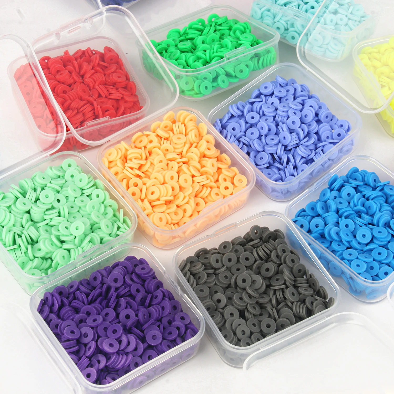 500 unids/caja 6mm disco de arcilla polimérica reciclable cuentas sueltas Boho 34 colores pulsera cuentas espaciadoras hechas a mano para la fabricación de joyas 6 S29409210c5a84b59b8b616b57e2e09db7
