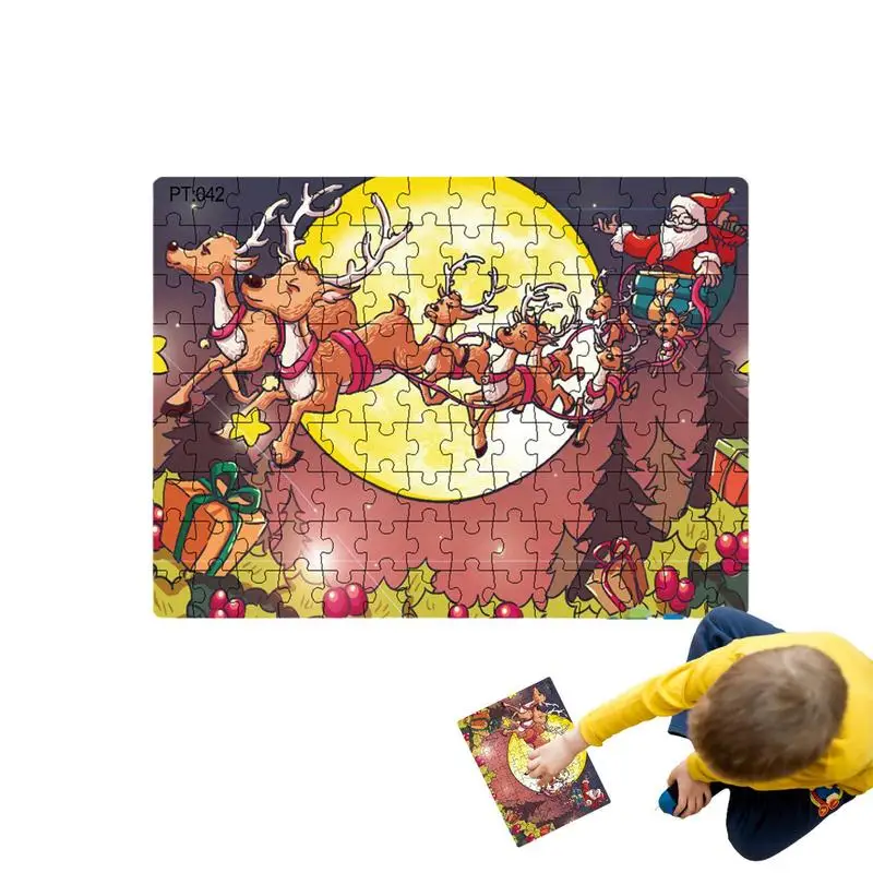 

Santa Claus Jigsaw Puzzles Cardboard Christmas Puzzles Educational Game Christmas Puzzles For Boys And Girls Birthday Gift