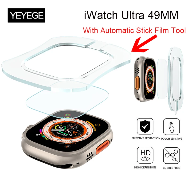 Пленка из закаленного стекла для Apple Watch Ultra 49 мм, защитная пленка для экрана с автоматической палочкой, инструмент для Apple Watch 8 Pro Ultra 49 мм
Пленка из закаленного стекла для Apple Watch Ultra 49 мм, защитная пленка для экрана с автоматической палочкой, инструмент для Apple Watch 8 Pro Ultra 49 мм