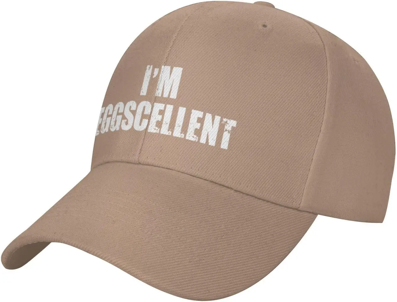 

I'm Eggscellent Baseball Cap Low Profile Dad Hat Casual Curved Brim Trucker Hats Black