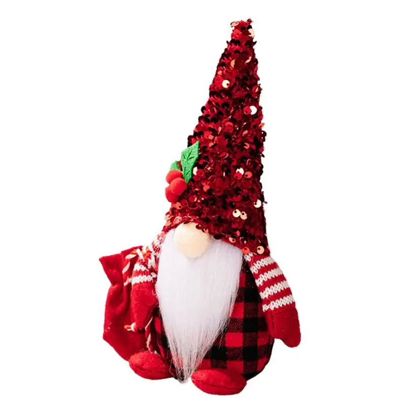 

Christmas Gnome Sequins Hat Dwarf Faceless Doll Ornament Gnomes Decor For Home Festival Party Kitchen Tabletop Decor