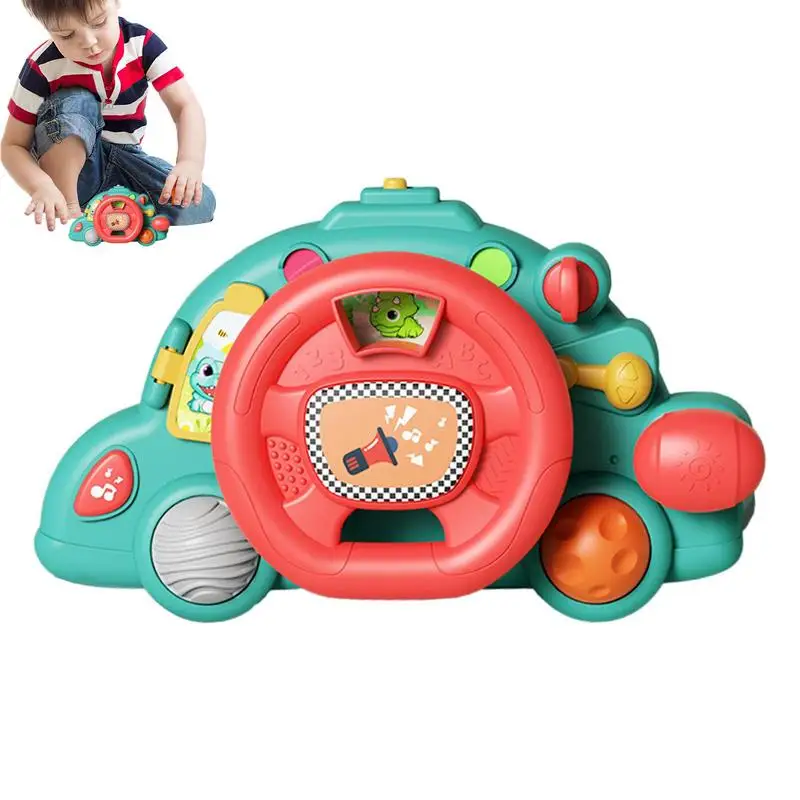 

Steering Wheel Toy Electric Simulate Driving Car Steering Wheel Baby Sounding Toy Kids Educational Stroller Driving Musical Toy