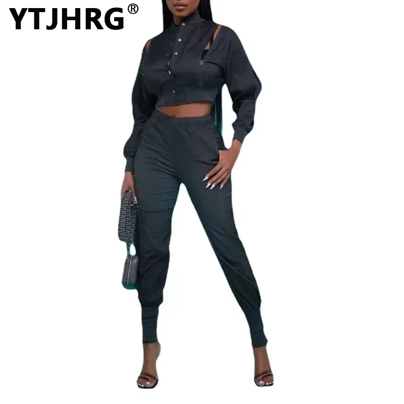 YTJHRG Female Clothing Pant Sets for Women's Casual Two Piece Suit Matching 2023 New Autumn Winter Long Sleeve Fashion Zipper
YTJHRG Female Clothing Pant Sets for Women's Casual Two Piece Suit Matching 2023 New Autumn Winter Long Sleeve Fashion Zipper