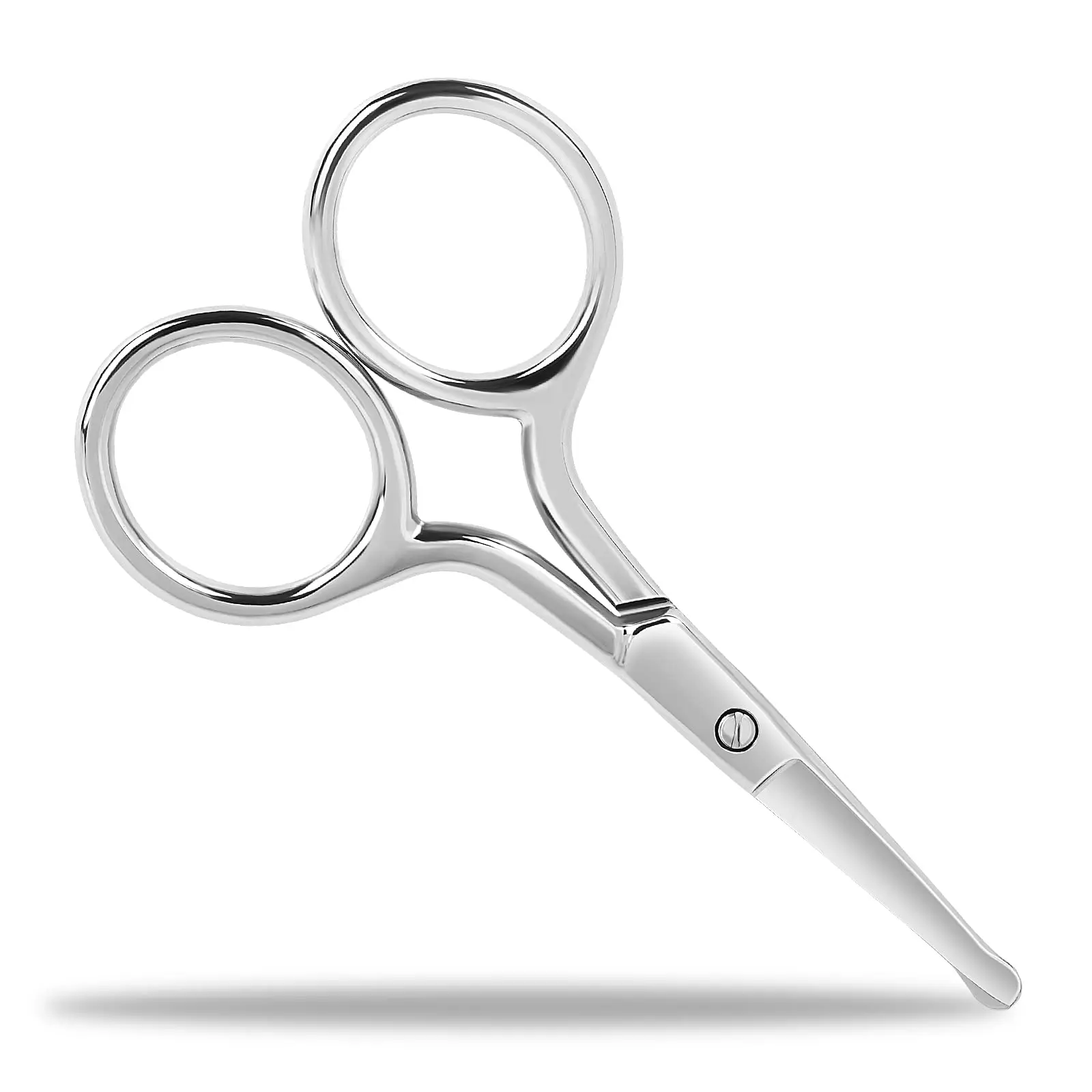 

Rounded Stainless Steel Facial Hair Scissors for Nose, Eyebrows, Facial Hair, Eyelashes, Moustache, Beard Trimming