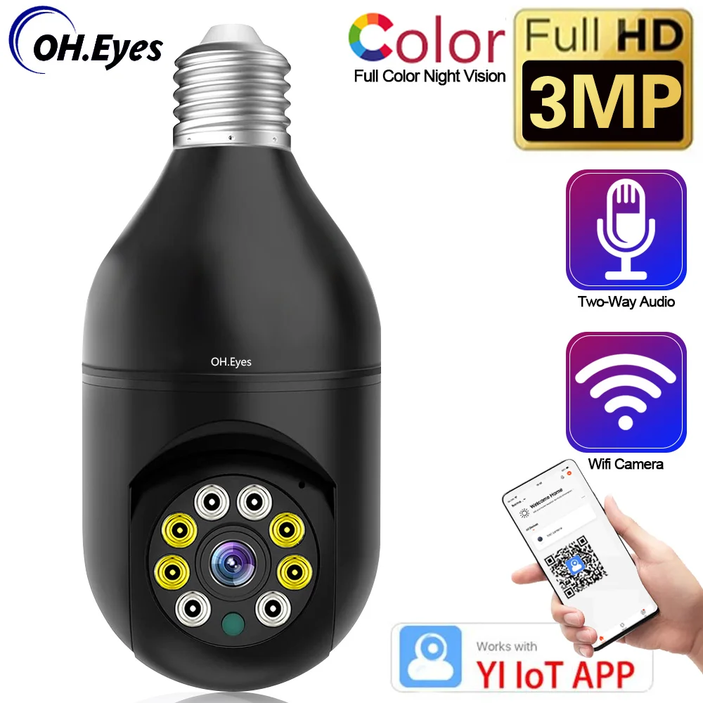 YIIOT Wifi IP Securite Camera Indoor Home 3MP 4x Zoom Light Bulb Cam Wireless Auto Tracking CCTV PTZ Video Surveillance Camera
YIIOT Wifi IP Securite Camera Indoor Home 3MP 4x Zoom Light Bulb Cam Wireless Auto Tracking CCTV PTZ Video Surveillance Camera