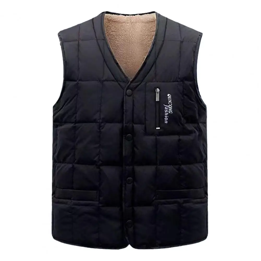 Men Vest Windproof Padded Vest Coat for Men with Plush Warmth Single-breasted Pockets Winter Fall Waistcoat for Father Soft Warm
Men Vest Windproof Padded Vest Coat for Men with Plush Warmth Single-breasted Pockets Winter Fall Waistcoat for Father Soft Warm
