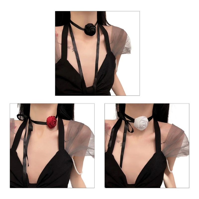 

Fashion Lace Necklace Chokers for Women Lace Neckband Collar Flower Summer Nightclub Choker Club Party Sexy Jewelry