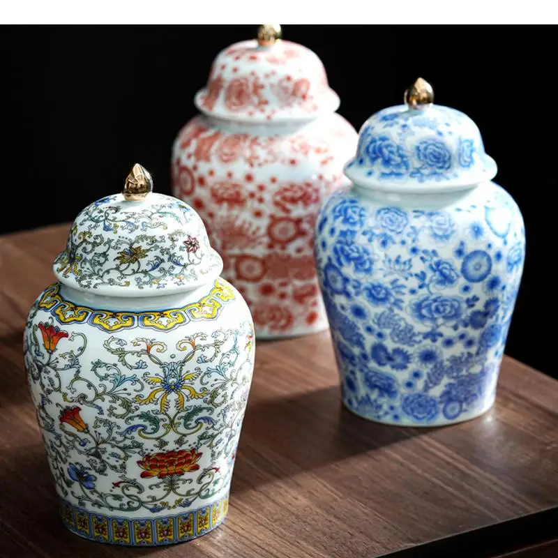 

Ceramic Tea Cans Sugar Cans Moisture Proof Dried Fruit Snacks Candy Jars Creative Household Tea Containers Coffee Storage Tanks