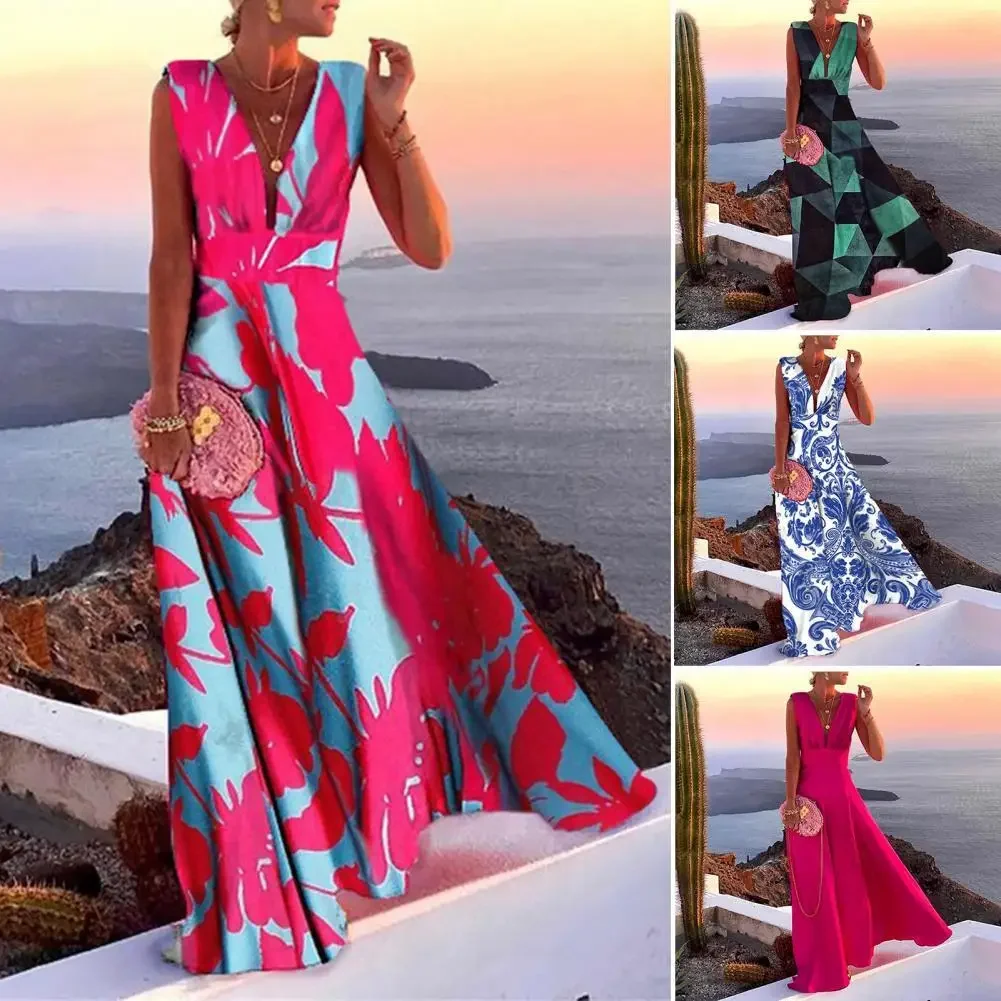 Large Hem Trendy Summer Fashion Print Lady Maxi Dress Breathable Long Dress Temperament for Daily Wear
Large Hem Trendy Summer Fashion Print Lady Maxi Dress Breathable Long Dress Temperament for Daily Wear