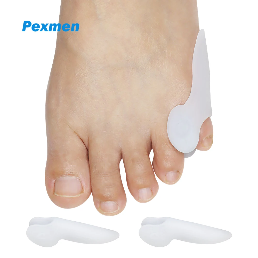 Pexmen 2Pcs Soft Gel Pinky Bunion Corrector Little Toe Separator Bunionette Pads for Pain Relief of Corn Callus and Blisters
Pexmen 2Pcs Soft Gel Pinky Bunion Corrector Little Toe Separator Bunionette Pads for Pain Relief of Corn Callus and Blisters
