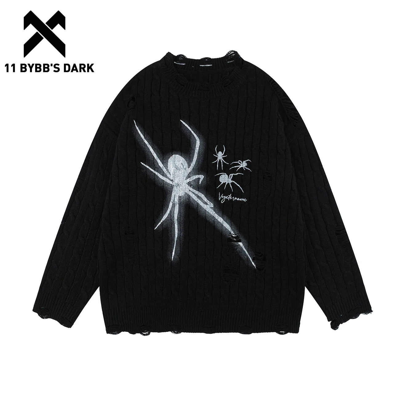 11 BYBB'S DARK Spider Pattern Printing Loose Sweater 2024 New Hole Sweater Winter Hip Hop Streetwear Pullover Men Women Sweater
11 BYBB'S DARK Spider Pattern Printing Loose Sweater 2024 New Hole Sweater Winter Hip Hop Streetwear Pullover Men Women Sweater